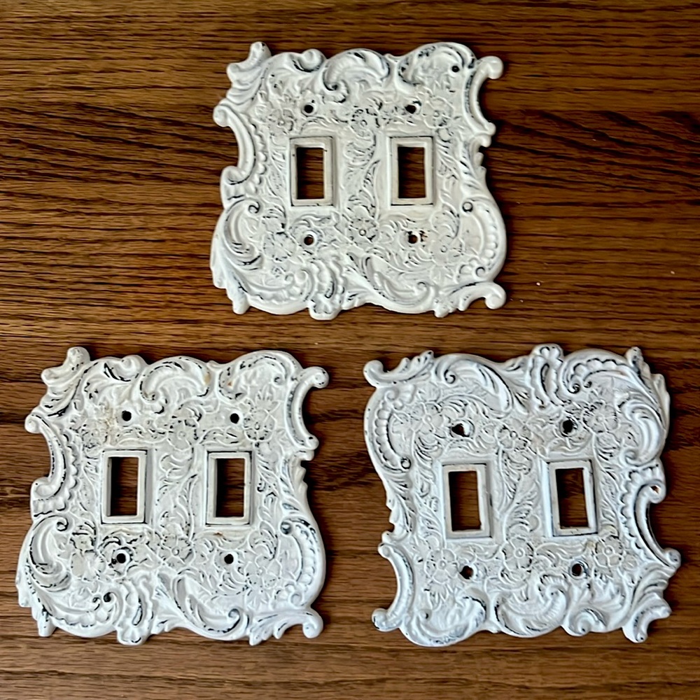 World Market || 3 Beautiful Vintage double light switch plates